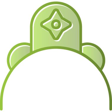 Saç bandı web simgesi, vektör illüstrasyonu