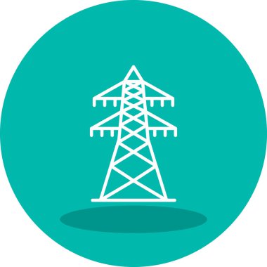 elektrik kulesi simgesi, vektör illüstrasyonu