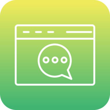 Web sohbet renk çizgisi vektörü simgesi 