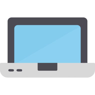 dizüstü bilgisayar simgesi, vektör illüstrasyonu basit tasarım