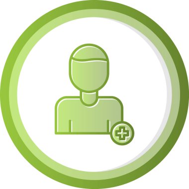 Tıbbi haç simgesi olan adam, vektör illüstrasyonu 