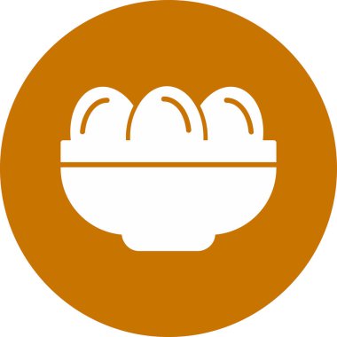 Kavanozda haşlanmış yumurta. Web simgesi basit illüstrasyon