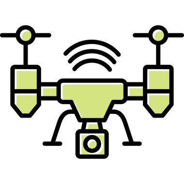 Drone simgesi vektör illüstrasyon tasarımı