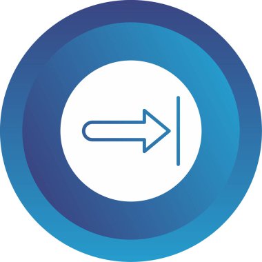 Sağ ok web simgesi, vektör çizim