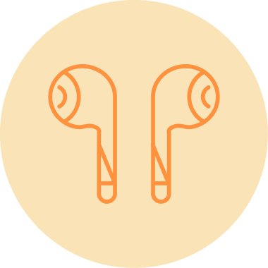 Kulaklık. Web simgesi basit illüstrasyon