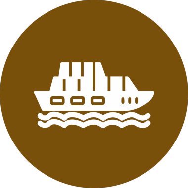 Yolcu gemisi. Web simgesi basit illüstrasyon