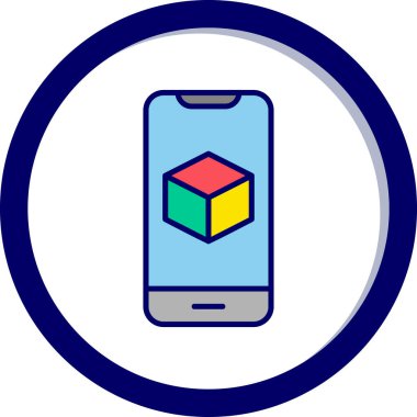 Görüntüde Artırılmış Gerçeklik simgesine sahip akıllı telefon 