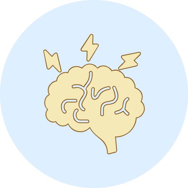 Beyin fırtınası web simgesi, vektör illüstrasyonu 