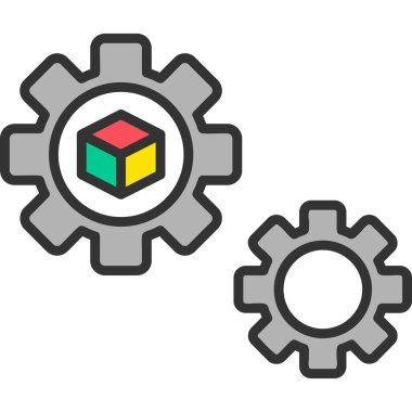 Vitesli ayar simgesi, vektör illüstrasyonu basit tasarım