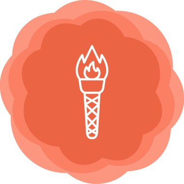 Meşalede yanan alev.