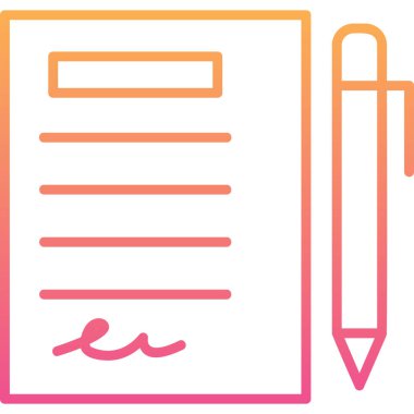 Kalem simgesi çizimi olan planlayıcı