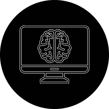 bilgisayar ekranı simgesi, vektör illüstrasyonu basit tasarım