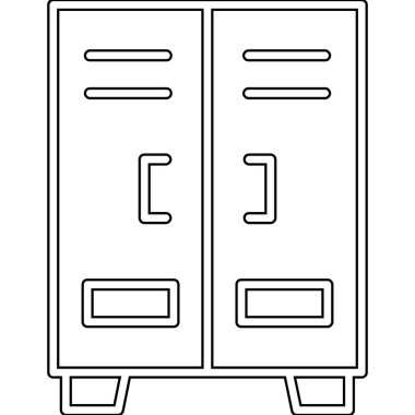 Dolap. Web simgesi basit illüstrasyon  