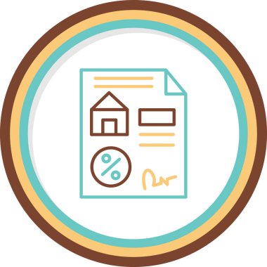 Özellik belgesi simgesinin vektör illüstrasyonu