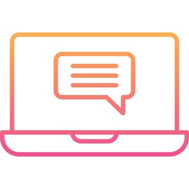 Çevrimiçi İletişim simgesi vektör illüstrasyonu