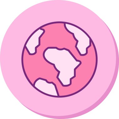 toprak küresi simgesi, vektör illüstrasyonu basit tasarım