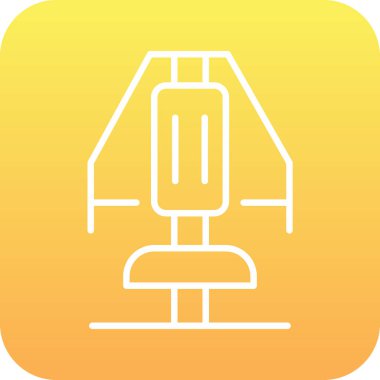 Chest Press makine simgesinin vektör illüstrasyonu