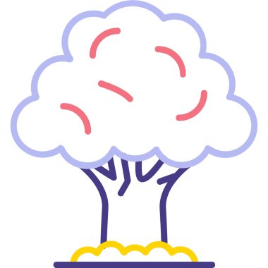 Ağaç. Web simgesi basit illüstrasyon 