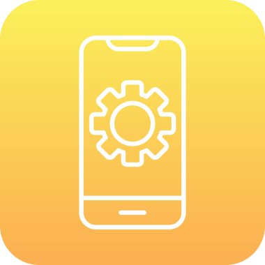 akıllı telefon ayarlama web simgesi vektör çizimi 