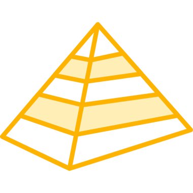 Piramit ağ simgesi vektör illüstrasyonu