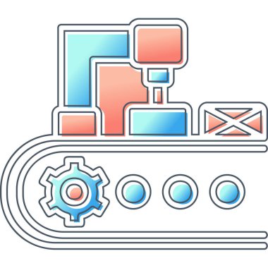 Modern taşıyıcı simgesinin vektör illüstrasyonu