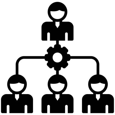 İnsan kaynakları yönetim vektörü düz vektör çizimi 
