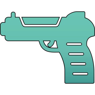 Silah. Web simgesi basit illüstrasyon 