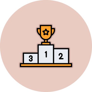 Kazanan kupa ikonu. özet çizimi 