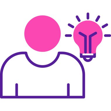 Fikir simgesinin vektör illüstrasyonu 