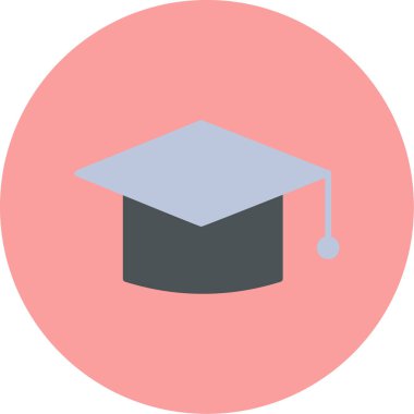 mezuniyet şapkası, web simgesi basit illüstrasyon