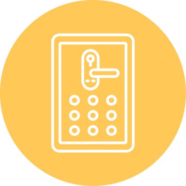 Akıllı kilit. Web simgesi basit illüstrasyon