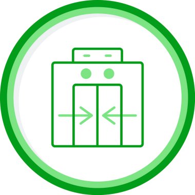 Asansör web simgesi, vektör illüstrasyonu