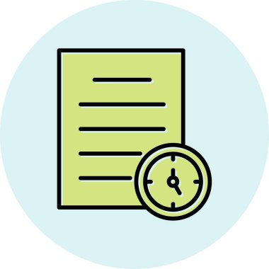 Zamanlama simgesi vektör çizimi alıştırması