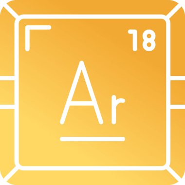 Argon web simgesi, vektör illüstrasyonu