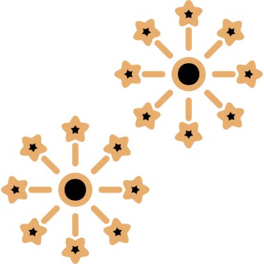 Havai fişek web simgesi, vektör illüstrasyonu 