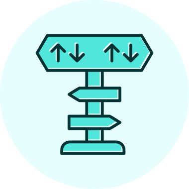 yönler web simgesi basit tasarım 