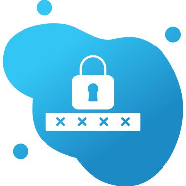 kilit düz simge vektör çizim