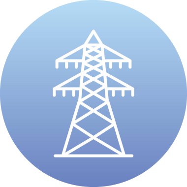 elektrik kulesi simgesi, vektör illüstrasyonu