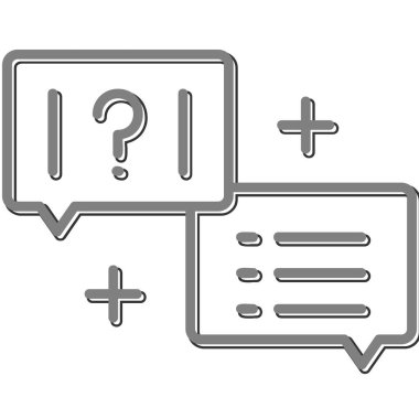 Quiz web simgesi vektör illüstrasyonu