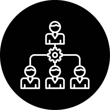 İnsan kaynakları yönetim vektörü düz vektör çizimi 