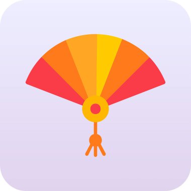 Çin fan web simgesi basit tasarım            