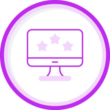 Dijital pazarlama, derecelendirme. Web simgesi basit illüstrasyon