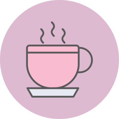 Kahve Kupası web simgesi, vektör çizim 