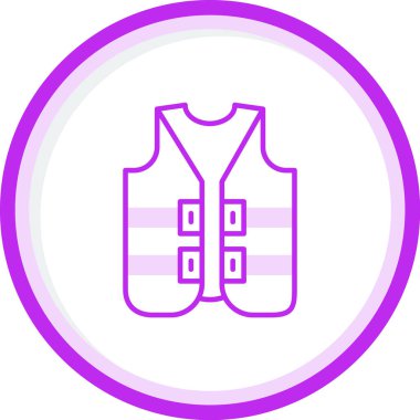 Ceket yeleği simgesi, vektör illüstrasyonu