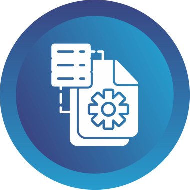 Çoklu ağ işleme simgesi vektör illüstrasyonu