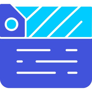 Alkış tahtası simgesi. Film yapma işareti, vektör illüstrasyonu