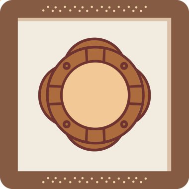 lifebuoy icon, vector illustration simple design