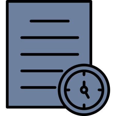 Zamanlama simgesi vektör çizimi alıştırması