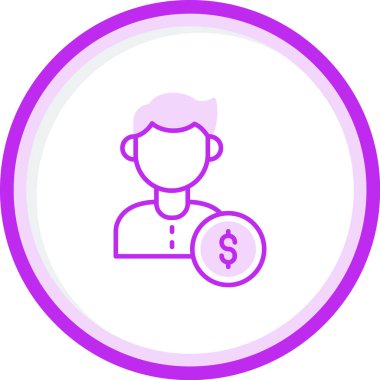 Yatırımcı. Web simgesi basit illüstrasyon