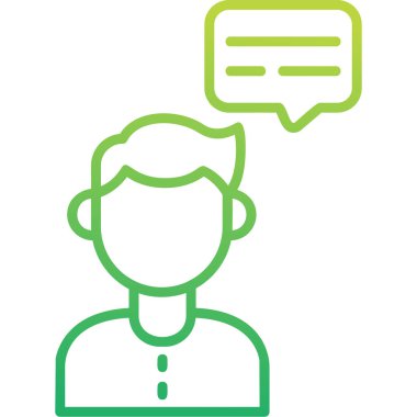 converstation simgesi, vektör illüstrasyonu basit tasarım